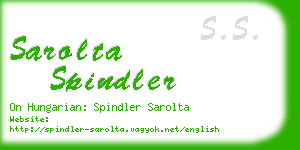 sarolta spindler business card